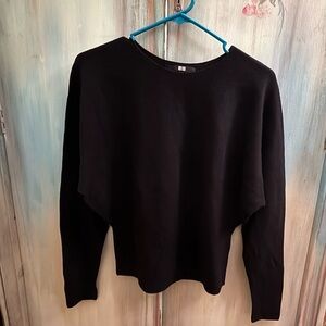 Uniqlo black knit  sweater women’s small. Like new.
